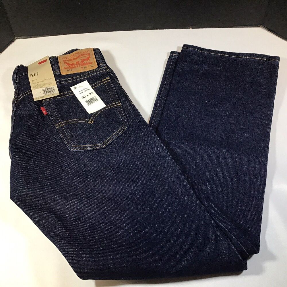 Levis Men's 30 x 32 Levi's 517 Bootcut Slim Fit Dark Wash 2016 Nicaragua NEW